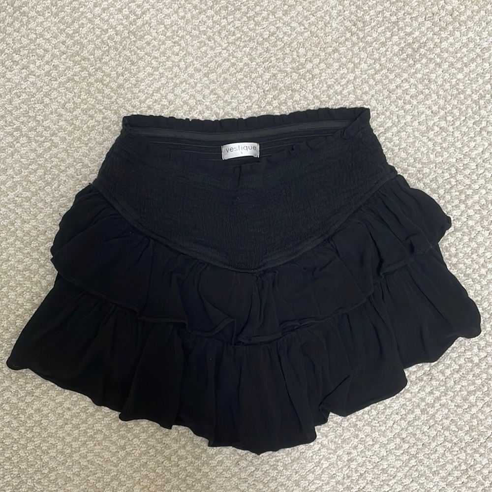 Black Vestique Skirt - Picture 1 of 4